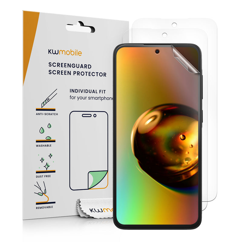 kwmobile 3x Displayschutzfolie kompatibel mit Samsung Galaxy A37 5G Folie - klare Schutzfolien Set in transparent Transparent  