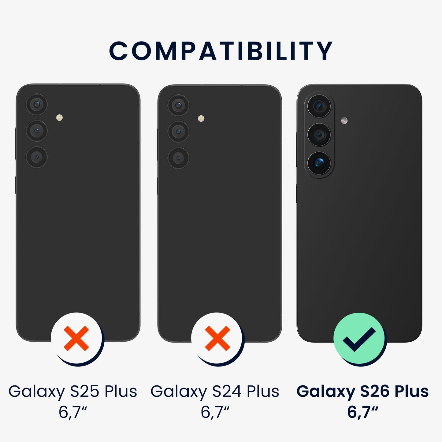 kwmobile Hülle kompatibel mit Samsung Galaxy S26 Plus Handyhülle Mit Glas Schutzfolie