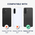 kwmobile Hülle kompatibel mit Samsung Galaxy A37 5G Handyhülle Silikon Case transparent Mit Glas Schutzfolie