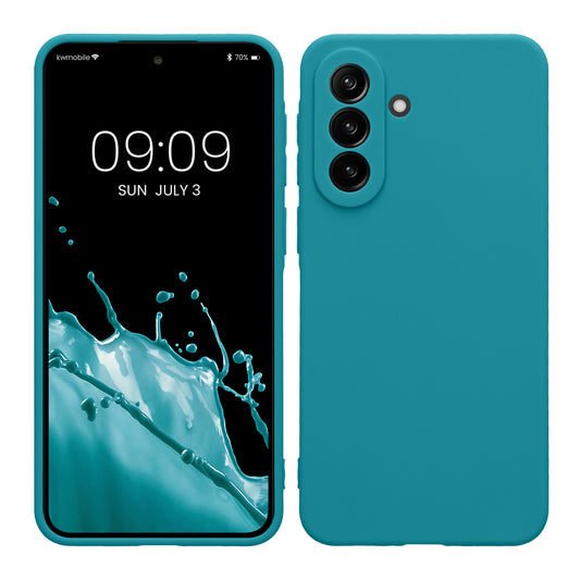 kwmobile Handyhülle kompatibel mit Samsung Galaxy A37 5G Hülle - Handy Case aus weichem Silikon in Petrol matt Petrol matt  