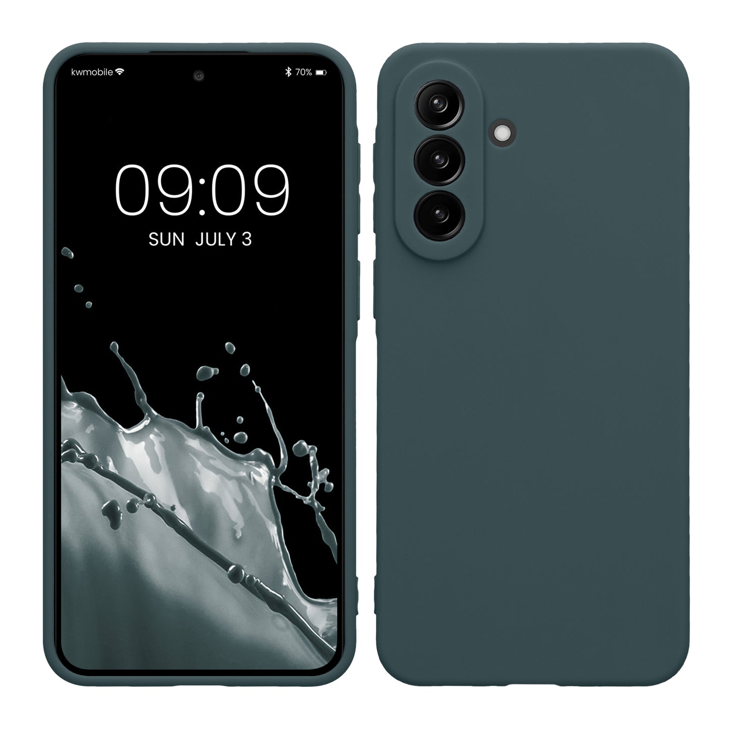 kwmobile Handyhülle kompatibel mit Samsung Galaxy A37 5G Hülle - Handy Case aus weichem Silikon in Dunkler Schiefer Dunkler Schiefer  