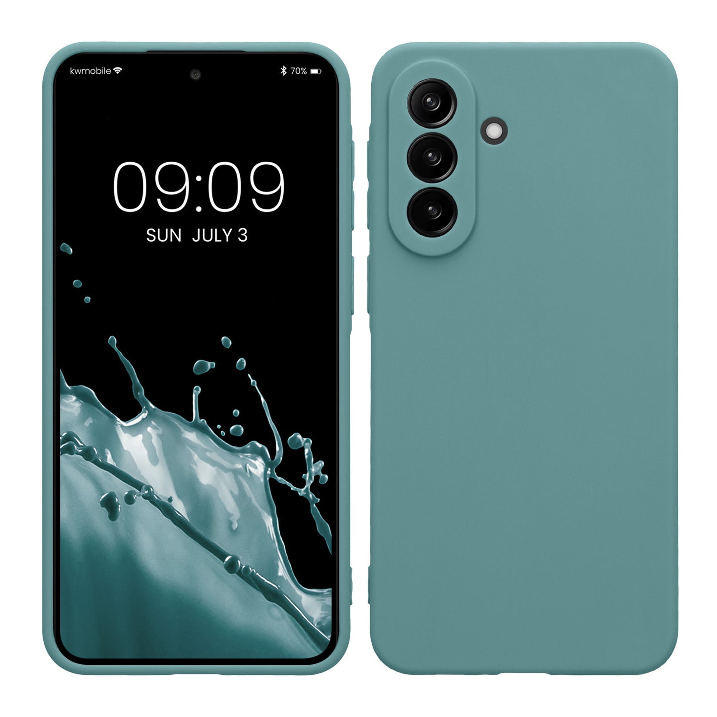 kwmobile Handyhülle kompatibel mit Samsung Galaxy A37 5G Hülle - Handy Case aus weichem Silikon in Arctic Night Arctic Night  