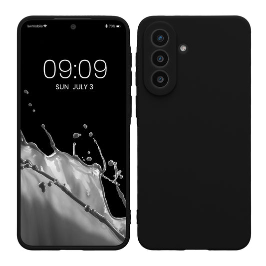 kwmobile Handyhülle kompatibel mit Samsung Galaxy A57 5G Hülle - Handy Case aus weichem Silikon in Schwarz Schwarz  