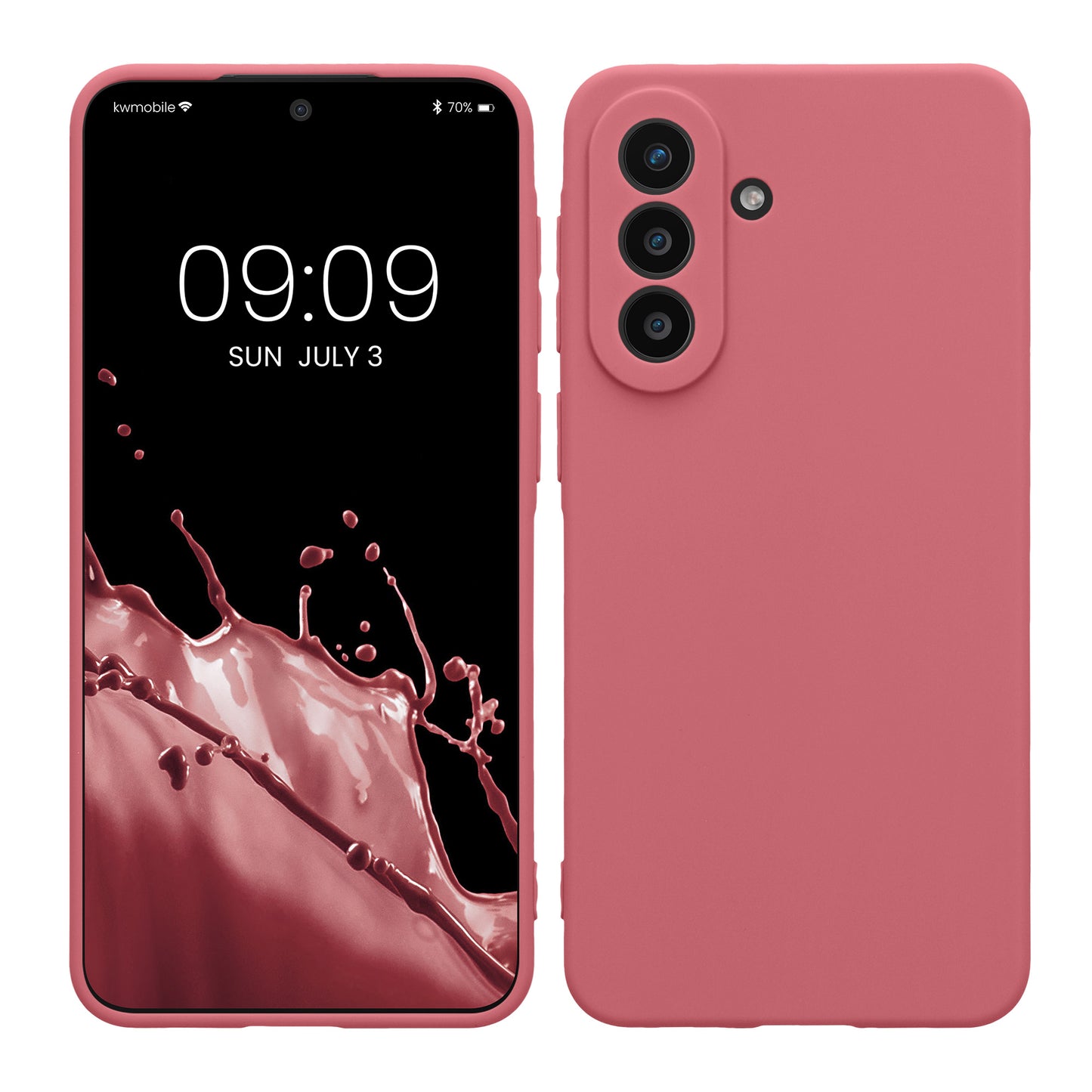 kwmobile Handyhülle kompatibel mit Samsung Galaxy A57 5G Hülle - Handy Case aus weichem Silikon in Dark Rose Dark Rose  