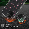 kwmobile Necklace Case kompatibel mit Motorola Moto G14 Hülle Silikon Cover mit Handykette Kirschblütenblätter