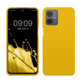 kwmobile Hülle kompatibel mit Motorola Moto G14 Hülle - Silikon Handy Case - Handyhülle weiche Oberfläche - kabelloses Laden - Strahlend Gelb Strahlend Gelb  