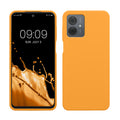 kwmobile Hülle kompatibel mit Motorola Moto G14 Hülle - Silikon Handy Case - Handyhülle weiche Oberfläche - kabelloses Laden - Fruity Orange Fruity Orange  