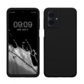 kwmobile Hülle kompatibel mit Motorola Moto G54 5G Hülle - Silikon Handy Case - Handyhülle weiche Oberfläche - kabelloses Laden - Schwarz Schwarz  