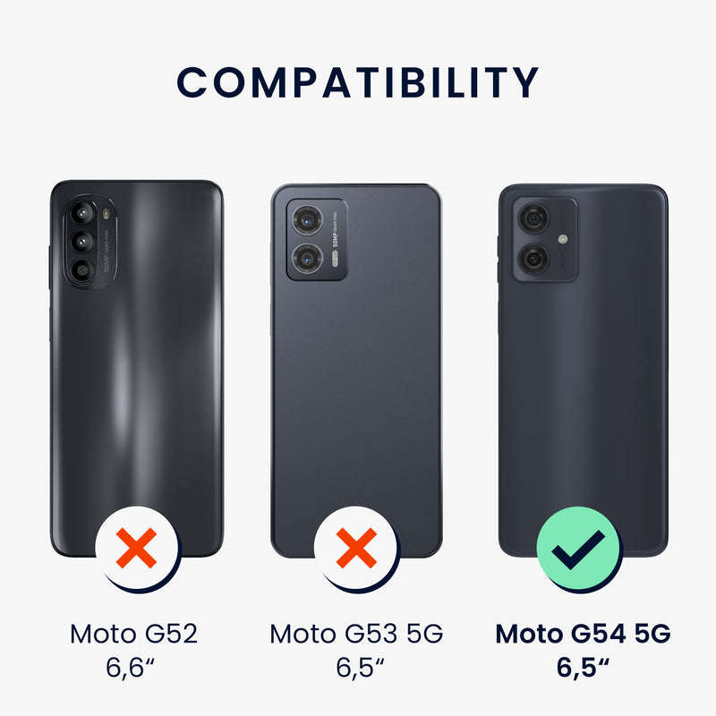 kwmobile Handyhülle für Motorola Moto G54 5G Hülle - Case Silikon - Kabelloses Laden - Schutzhülle Cover
