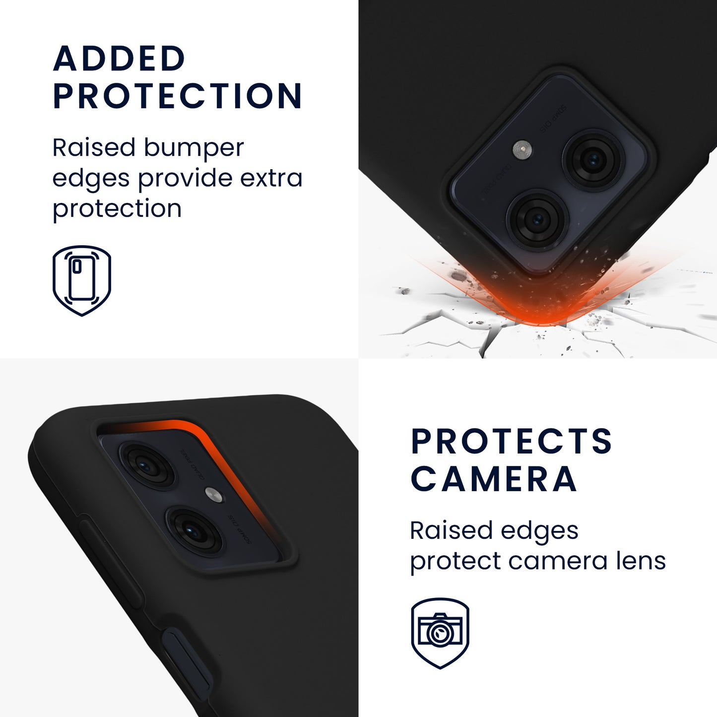 kwmobile Handyhülle für Motorola Moto G54 5G Hülle - Case Silikon - Kabelloses Laden - Schutzhülle Cover