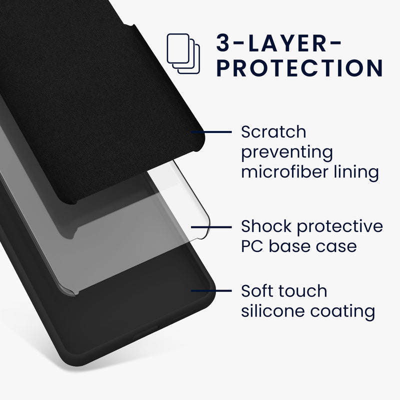 kwmobile Handyhülle für Motorola Moto G54 5G Hülle - Case Silikon - Kabelloses Laden - Schutzhülle Cover