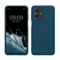 kwmobile Hülle kompatibel mit Motorola Moto G54 5G Hülle - Silikon Handy Case - Handyhülle weiche Oberfläche - kabelloses Laden - Petrol Petrol  