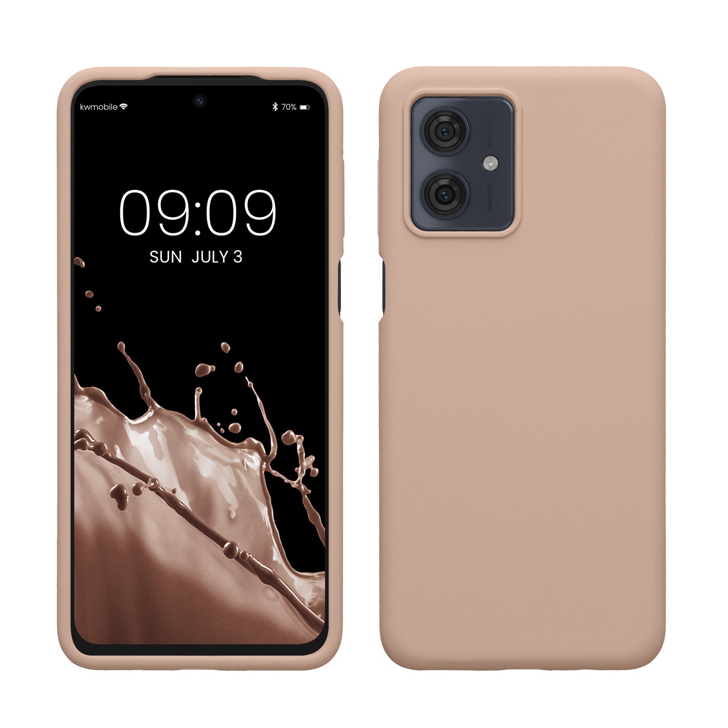 kwmobile Hülle kompatibel mit Motorola Moto G54 5G Hülle - Silikon Handy Case - Handyhülle weiche Oberfläche - kabelloses Laden - Altrosa Altrosa  