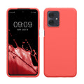 kwmobile Hülle kompatibel mit Motorola Moto G54 5G Hülle - Silikon Handy Case - Handyhülle weiche Oberfläche - kabelloses Laden - Neon Koralle Neon Koralle  