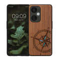 kwmobile Hülle kompatibel mit OnePlus Nord CE 3 Lite 5G / Nord N30 5G Hülle - Handy Cover - TPU Handyhülle Vintage Kompass mit Perlmutt