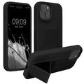 kwmobile Handyhülle für Apple iPhone 15 Hülle mit Fingerhalter und Stand Schutzhülle Cover