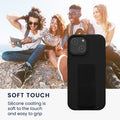 kwmobile Handyhülle für Apple iPhone 15 Hülle mit Fingerhalter und Stand Schutzhülle Cover