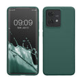 kwmobile Hülle kompatibel mit Motorola Edge 40 Neo Hülle - Silikon Handy Case - Handyhülle weiche Oberfläche - kabelloses Laden - Tannengrün Tannengrün  
