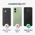 kwmobile Handyhülle für Motorola Edge 40 Neo - Case Silikon - Kabelloses Laden - Schutzhülle Cover