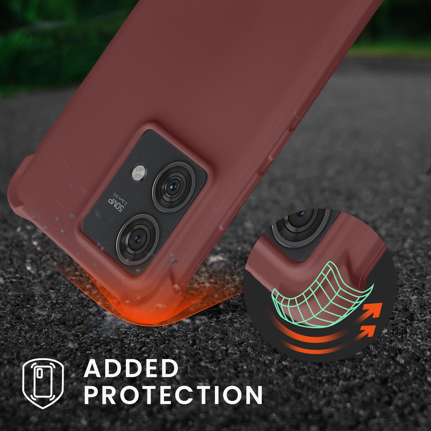 kwmobile Necklace Case kompatibel mit Motorola Edge 40 Neo Hülle - Cover mit Kordel zum Umhängen - Silikon Schutzhülle