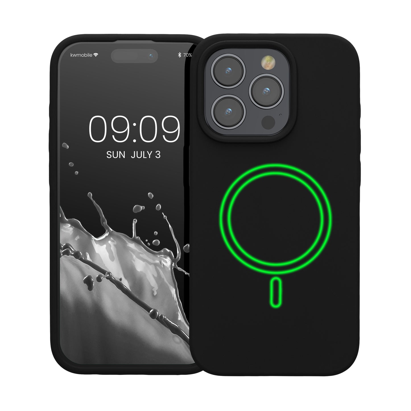 kwmobile Hülle kompatibel mit Apple iPhone 15 Pro Hülle magnetisches Silikon Case kompatibel mit MagSafe Cover gummiert