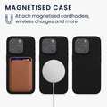 kwmobile Hülle kompatibel mit Apple iPhone 15 Pro Hülle magnetisches Silikon Case kompatibel mit MagSafe Cover gummiert