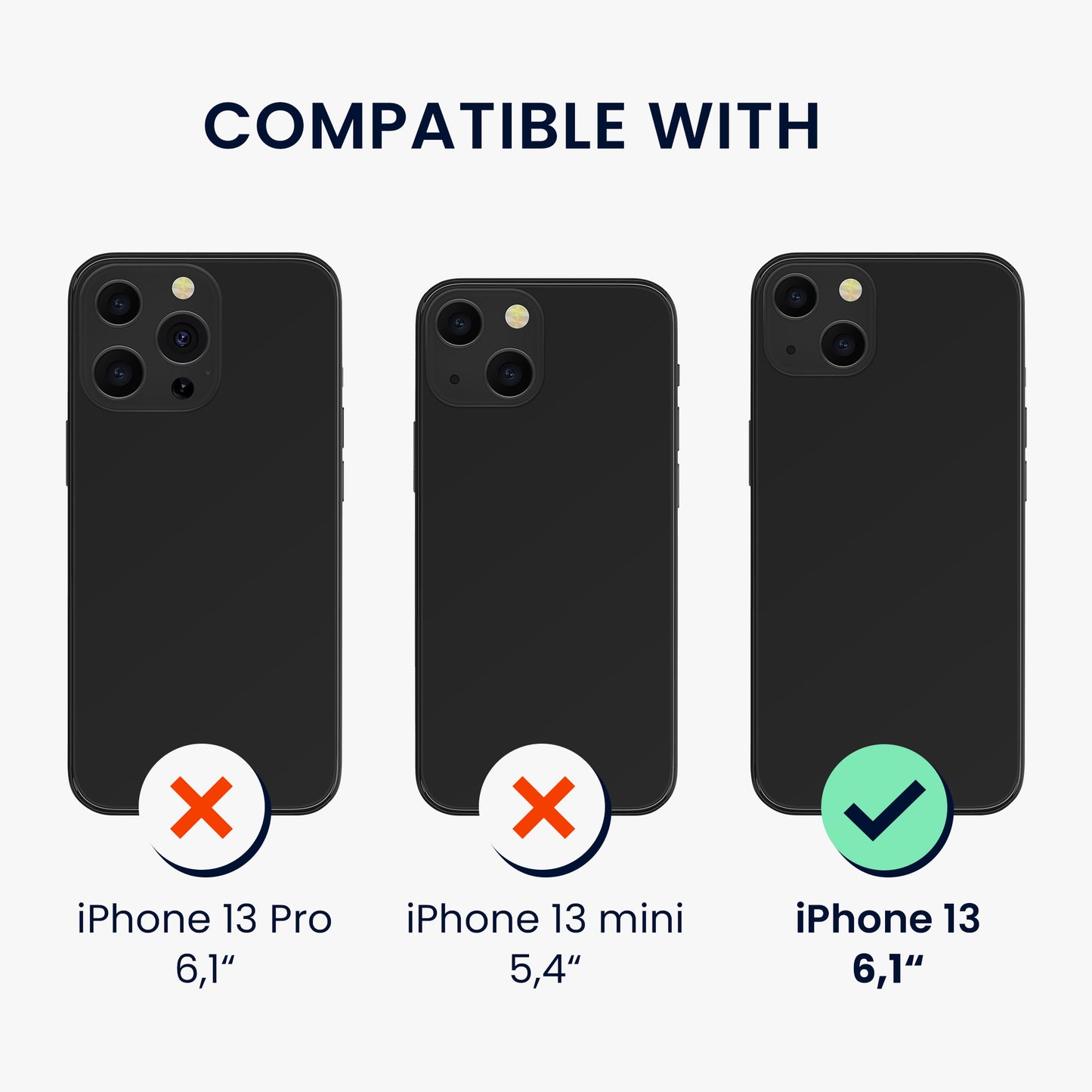 kwmobile Premium Handyhülle kompatibel mit Apple iPhone 13 Smartphone Schutzhülle mit Kartenfach für bis zu 4 Karten