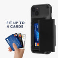 kwmobile Premium Handyhülle kompatibel mit Apple iPhone 13 Smartphone Schutzhülle mit Kartenfach für bis zu 4 Karten