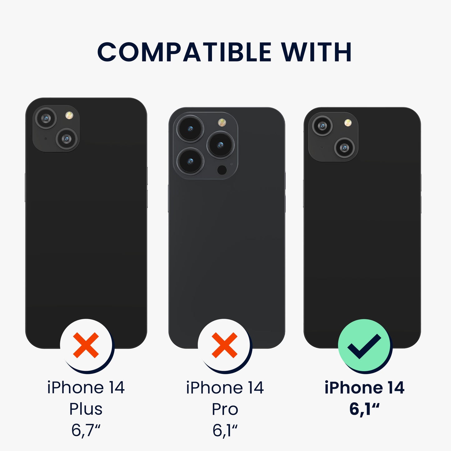 kwmobile Premium Handyhülle kompatibel mit Apple iPhone 14 Hülle - Smartphone Schutzhülle mit Kartenfach für bis zu 4 Karten