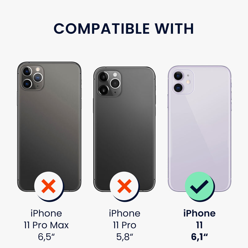 kwmobile Premium Handyhülle kompatibel mit Apple iPhone 11 Hülle - Smartphone Schutzhülle mit Kartenfach für bis zu 4 Karten