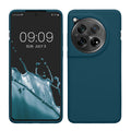 kwmobile Hülle kompatibel mit OnePlus 12 Hülle - Silikon Handy Case - Handyhülle weiche Oberfläche - kabelloses Laden - Petrol Petrol  