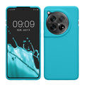 kwmobile Hülle kompatibel mit OnePlus 12 Hülle - Silikon Handy Case - Handyhülle weiche Oberfläche - kabelloses Laden - Cool Glacier Cool Glacier  