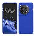 kwmobile Hülle kompatibel mit OnePlus 12 Hülle - Silikon Handy Case - Handyhülle weiche Oberfläche - kabelloses Laden - Baltik Blau Baltik Blau  