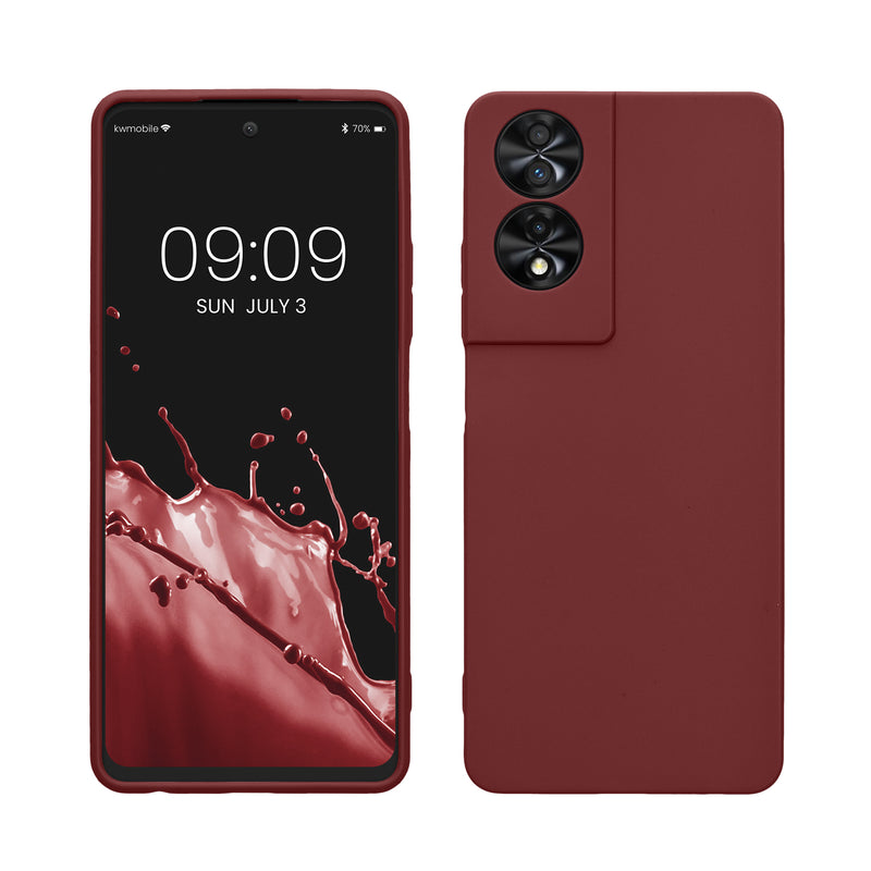 kwmobile Hülle kompatibel mit TCL 40 NxtPaper Hülle - weiches TPU Silikon Case - Cover geeignet für kabelloses Laden - Bordeaux Violett Bordeaux Violett  