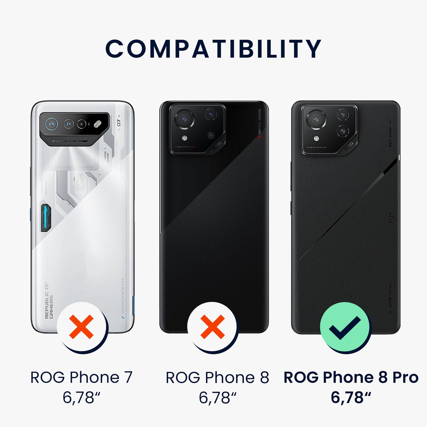 TPU Hülle für ASUS ROG Phone 8 Pro in Schwarz matt