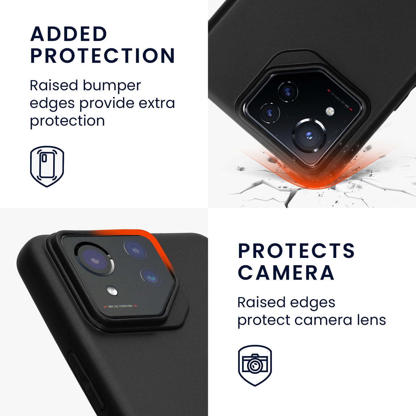 TPU Hülle für ASUS ROG Phone 8 Pro in Schwarz matt