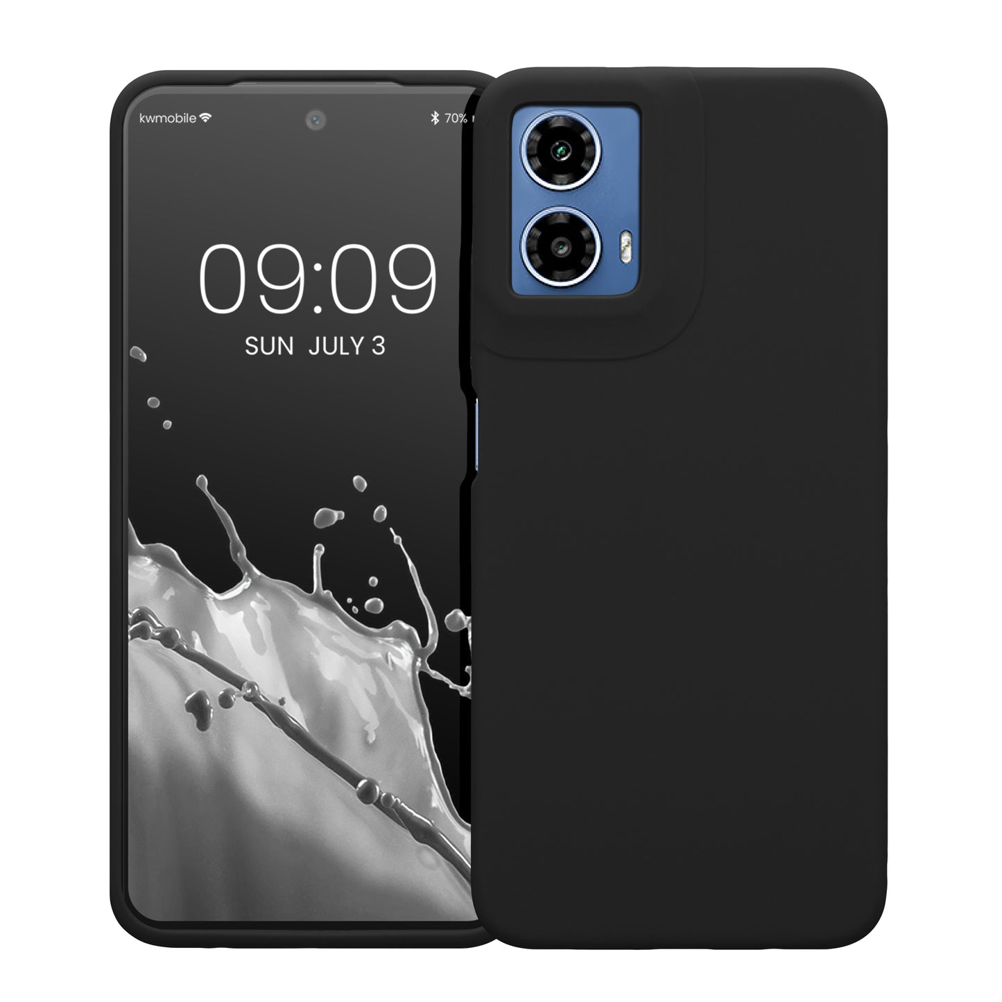 kwmobile Handyhülle für Motorola Moto G34 5G Hülle Case Silikon Kabelloses Laden Schutzhülle Cover