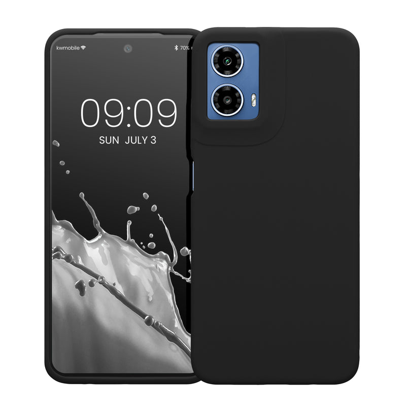 kwmobile Handyhülle für Motorola Moto G34 5G Hülle Case Silikon Kabelloses Laden Schutzhülle Cover