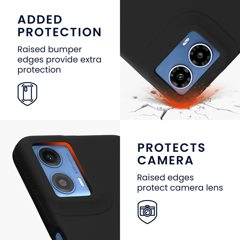 kwmobile Handyhülle für Motorola Moto G34 5G Hülle Case Silikon Kabelloses Laden Schutzhülle Cover