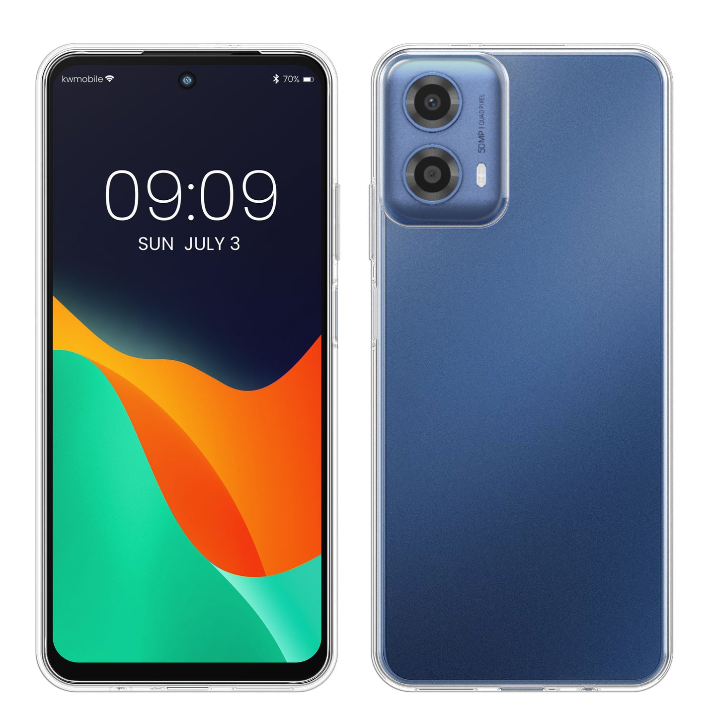 kwmobile Hülle kompatibel mit Motorola Moto G34 5G - Silikon Handyhülle transparent - Handy Case in Transparent Transparent  