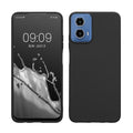 kwmobile Hülle kompatibel mit Motorola Moto G34 5G Hülle - weiches TPU Silikon Case - Cover geeignet für kabelloses Laden - Schwarz matt Schwarz matt  