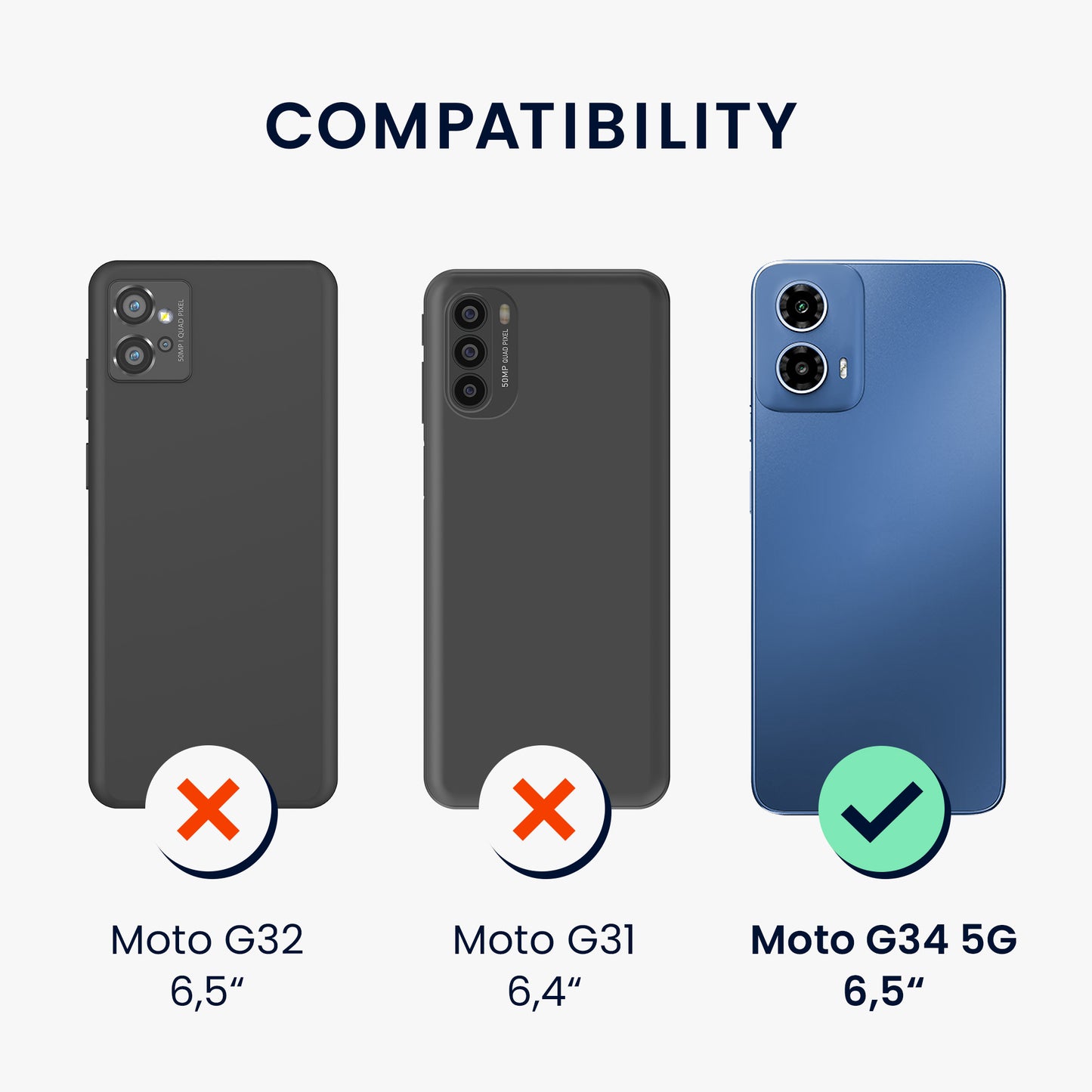 kwmobile Handyhülle für Motorola Moto G34 5G Hülle Schutzhülle Cover