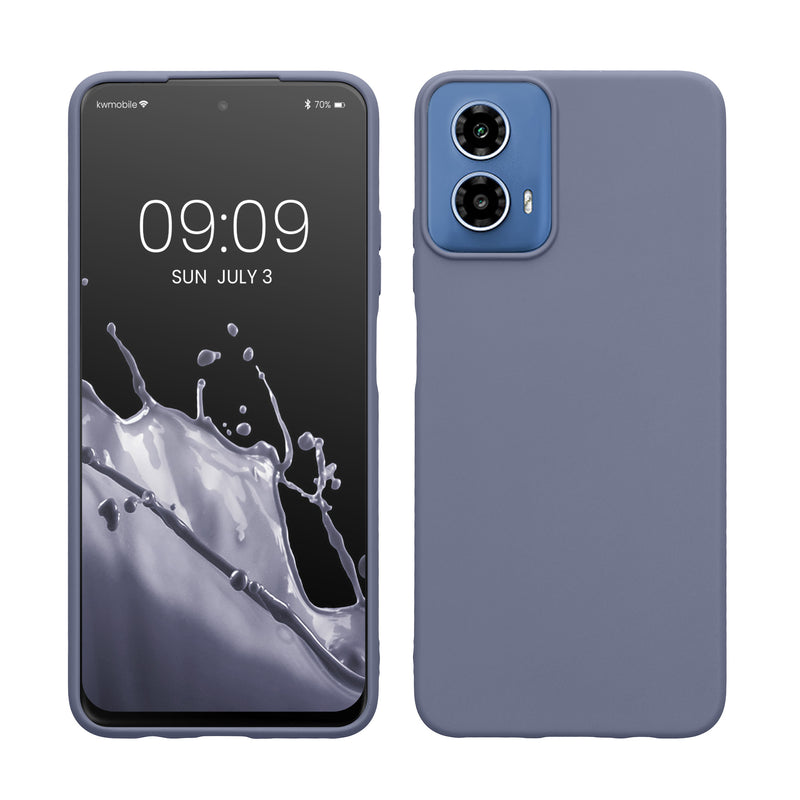 kwmobile Hülle kompatibel mit Motorola Moto G34 5G Hülle - weiches TPU Silikon Case - Cover geeignet für kabelloses Laden - Lavendelgrau Lavendelgrau  