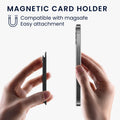 kwmobile Wallet Kartenhalter kompatibel mit Apple iPhone Serie - Magnetische Karten Hülle kompatibel mit MagSafe - Halter mit Stoffbezug