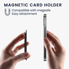 kwmobile Wallet Kartenhalter kompatibel mit Apple iPhone Serie - Magnetische Karten Hülle kompatibel mit MagSafe