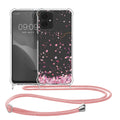 kwmobile Necklace Case kompatibel mit Motorola Moto G54 5G Hülle Silikon Cover mit Handykette Kirschblütenblätter