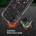 kwmobile Necklace Case kompatibel mit Motorola Moto G54 5G Hülle Silikon Cover mit Handykette Kirschblütenblätter
