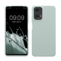 kwmobile Hülle kompatibel mit Motorola Moto G24 / E14 / G04 / G04s Hülle - Silikon Handy Case - Handyhülle weiche Oberfläche - kabelloses Laden - Cool Mint Cool Mint  