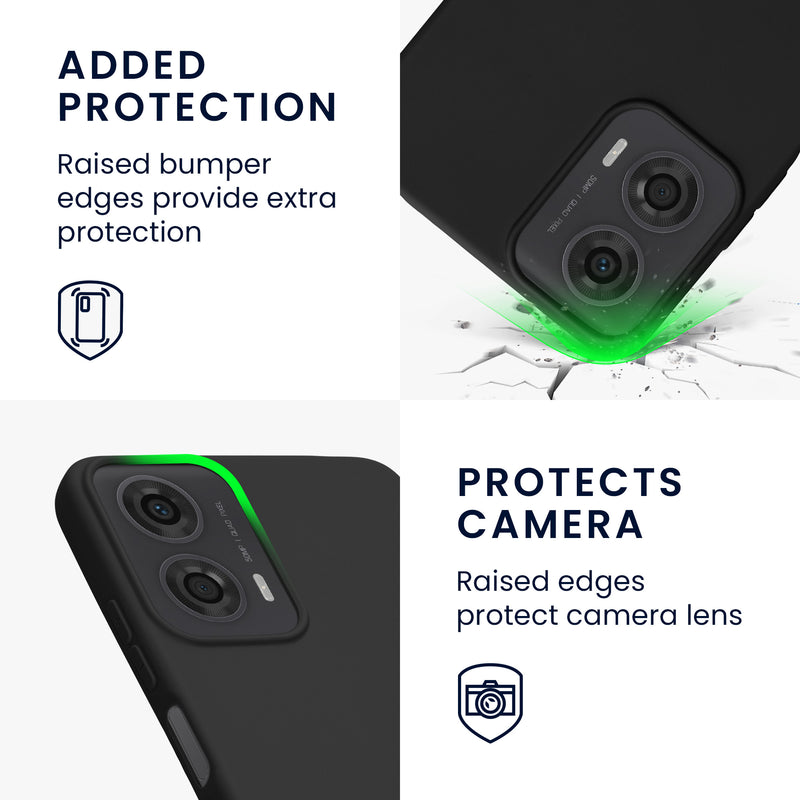 kwmobile Handyhülle für Motorola Moto G24 / E14 / G04 / G04s Hülle - Kabelloses Laden - Schutzhülle Cover