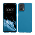 kwmobile Hülle kompatibel mit Motorola Moto G24 / E14 / G04 / G04s Hülle - weiches TPU Silikon Case - Cover geeignet für kabelloses Laden - Karibikblau Karibikblau  